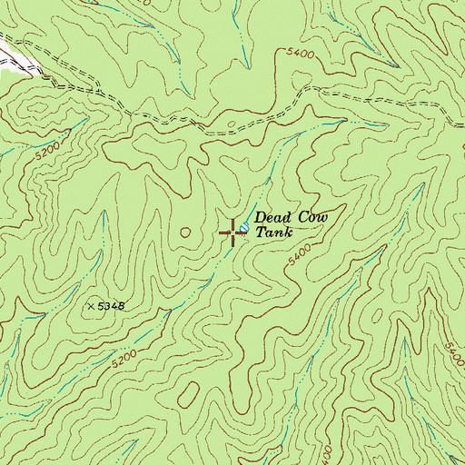 Topographic Map of Dead Cow Tank, AZ