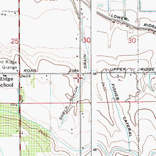 Topographic Map of Shelp Gulch Drain, ID
