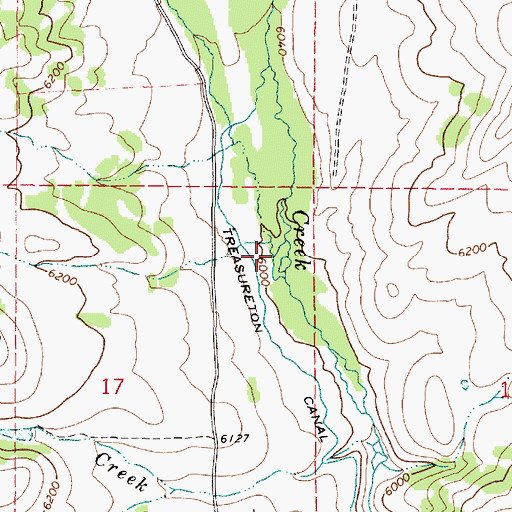 Topographic Map of Shingle Creek, ID