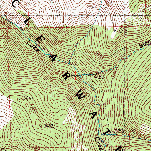 Topographic Map of Siam Creek, ID