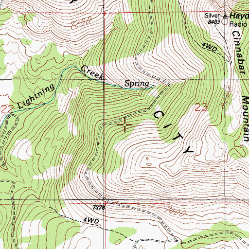 Topographic Map of Silver City Range, ID