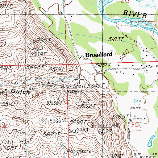Topographic Map of Silver Star Queen, ID