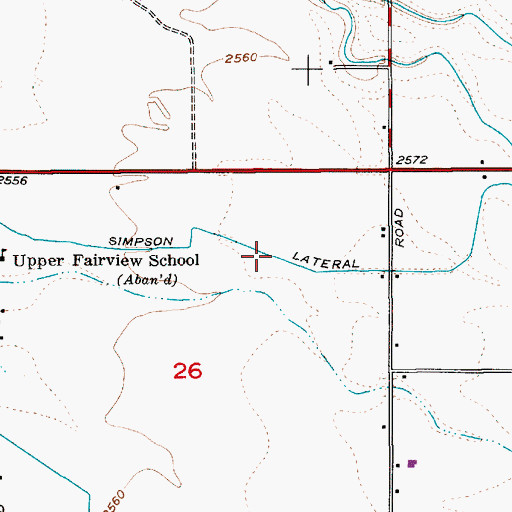 Topographic Map of Simpson Lateral, ID