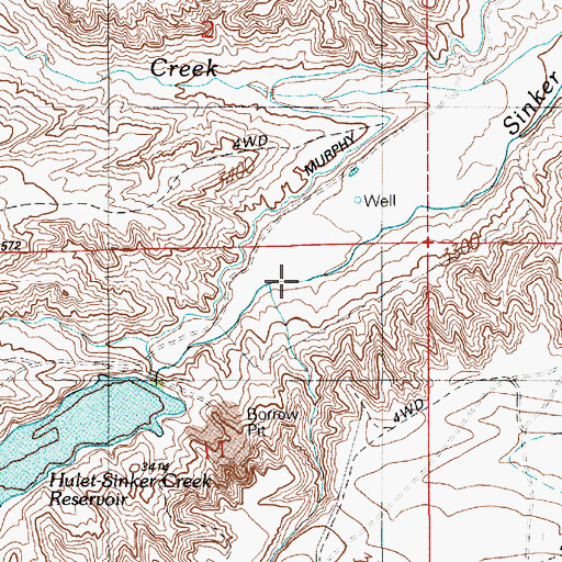 Topographic Map of Sinker Canyon, ID