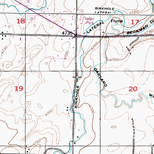 Topographic Map of Sinkhole, ID