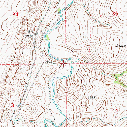 Topographic Map of Sixmile Creek, ID