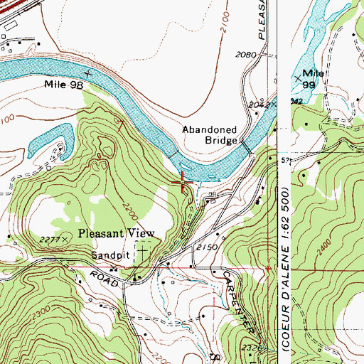 Topographic Map of Skalan Creek, ID