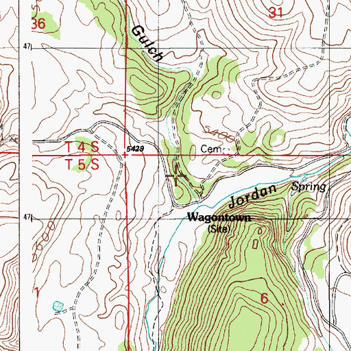 Topographic Map of Slaughterhouse Gulch, ID
