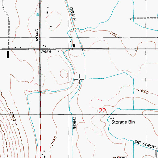 Topographic Map of Sleepy Hollow Drain, ID