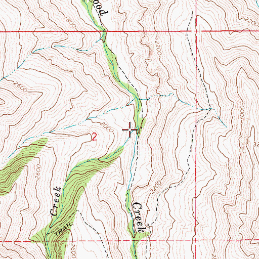 Topographic Map of Slick Ear Creek, ID