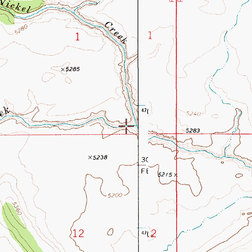 Topographic Map of Smith Creek, ID