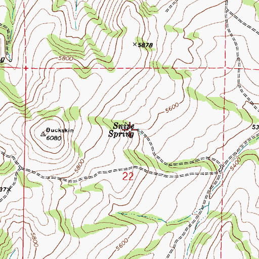 Topographic Map of Snipe Spring, ID