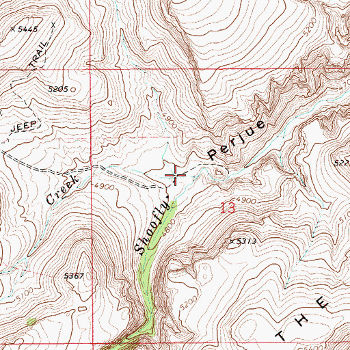 Topographic Map of Snow Creek, ID