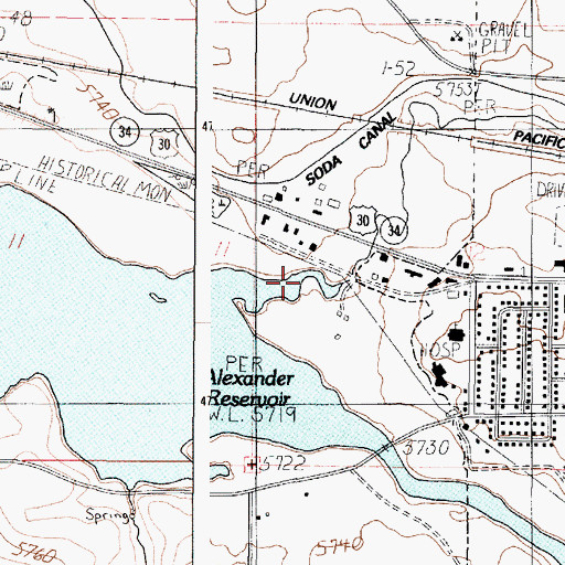 Topographic Map of Soda Creek, ID