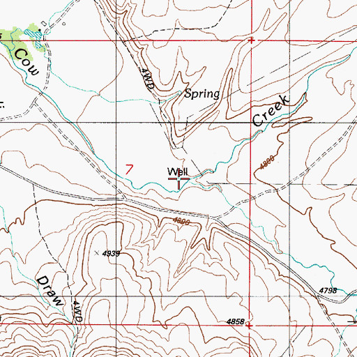 Topographic Map of Soda Creek, ID