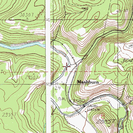 Topographic Map of Soldier Creek, ID