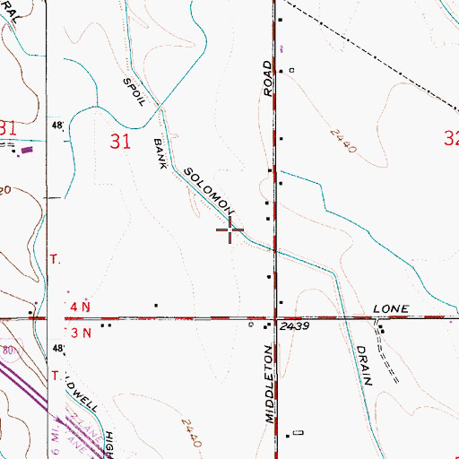 Topographic Map of Solomon Drain, ID
