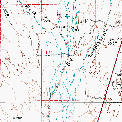 Topographic Map of Sahuarita Wash, AZ