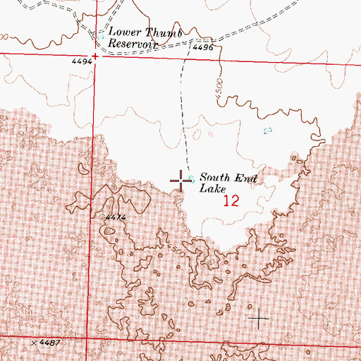 Topographic Map of South End Lake, ID