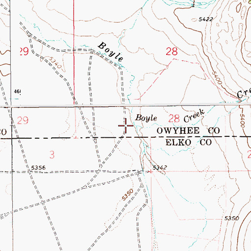 Topographic Map of South Fork Boyle Creek, ID