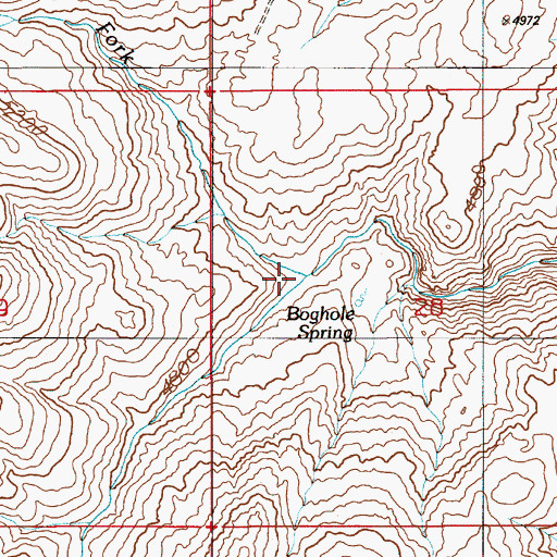 Topographic Map of South Fork Macks Creek, ID