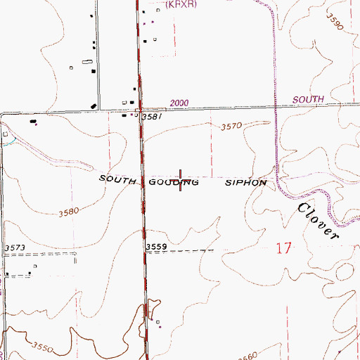 Topographic Map of South Gooding Siphon, ID