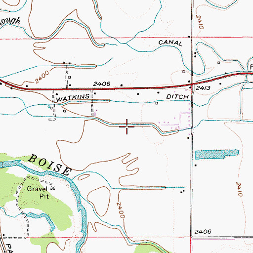 Topographic Map of South Middleton Drain, ID