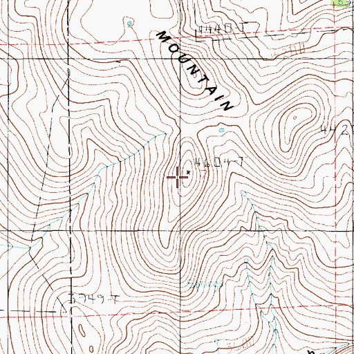 Topographic Map of South Mountain, ID