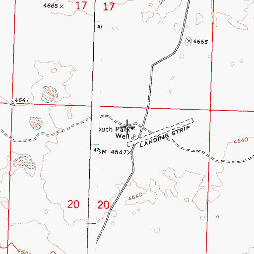 Topographic Map of South Park Well, ID