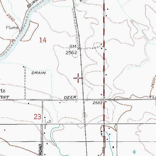 Topographic Map of South Side Blvd School, ID