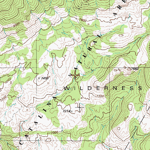 Topographic Map of Santa Catalina Natural Area, AZ