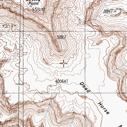 Topographic Map of Dead Horse Mesa, AZ