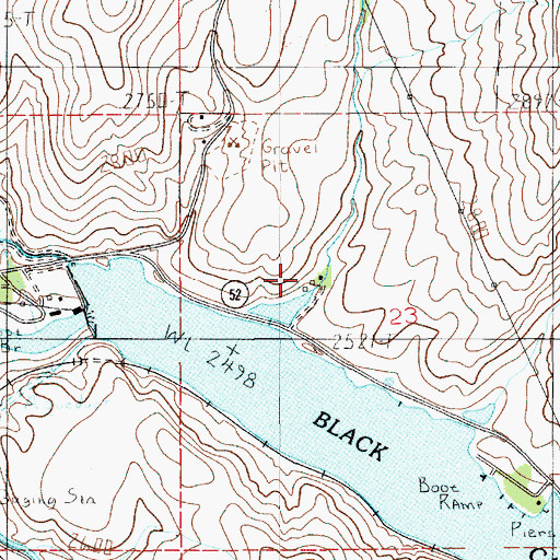 Topographic Map of Spring Creek, ID