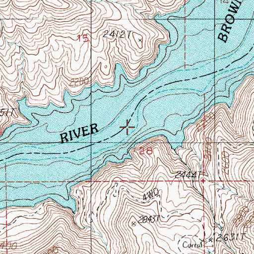 Topographic Map of Spring Creek, ID