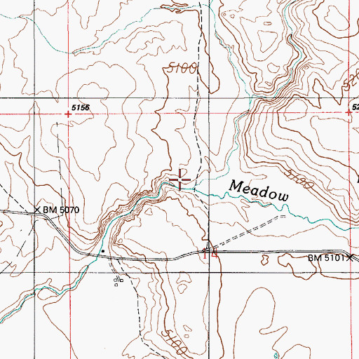 Topographic Map of Spring Creek, ID