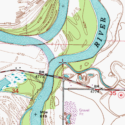 Topographic Map of Spring Creek, ID