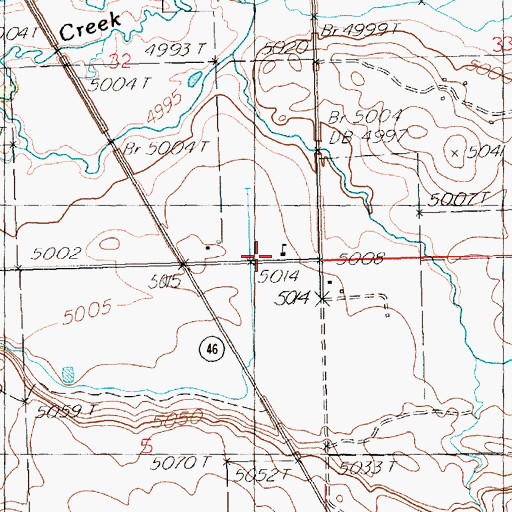 Topographic Map of Springdale School, ID