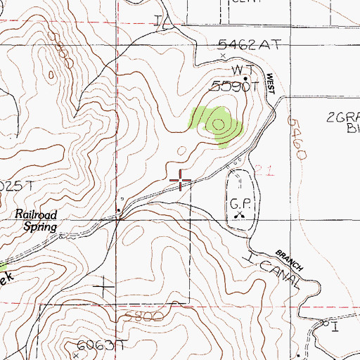 Topographic Map of Squaw Creek, ID