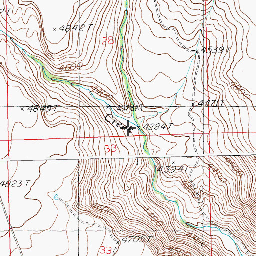 Topographic Map of Squaw Creek, ID