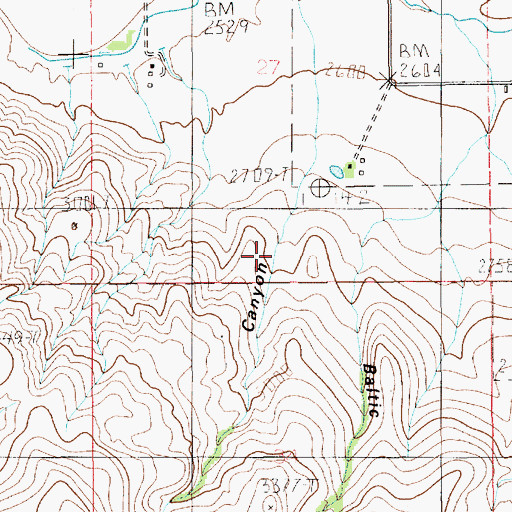 Topographic Map of Stagecoach Canyon, ID