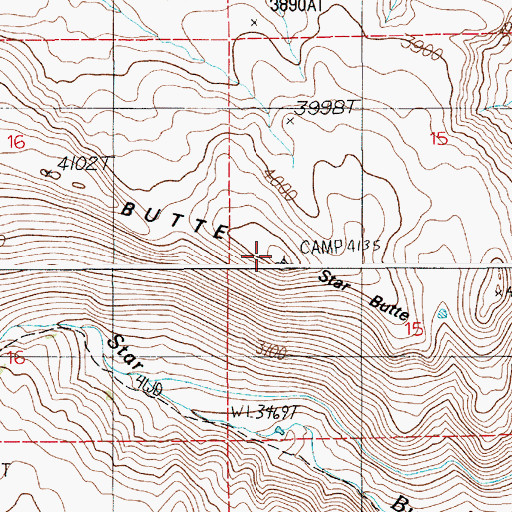 Topographic Map of Star Butte, ID