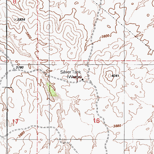 Topographic Map of Silver Tank, AZ