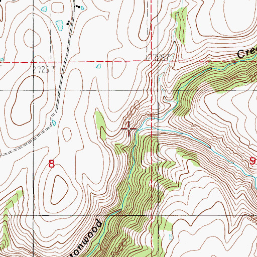 Topographic Map of Star Mill Creek, ID