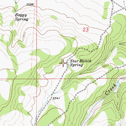 Topographic Map of Star Ranch Spring, ID