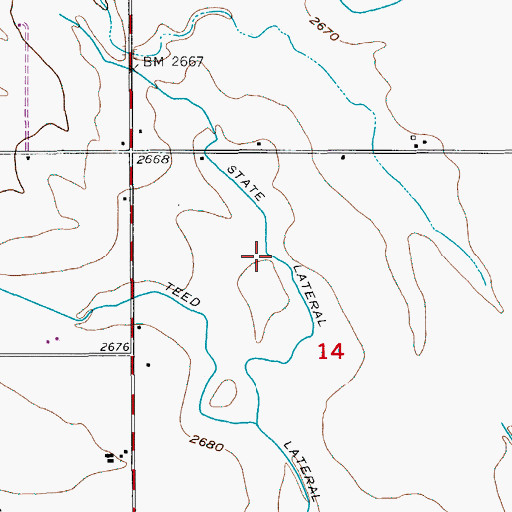 Topographic Map of State Lateral, ID