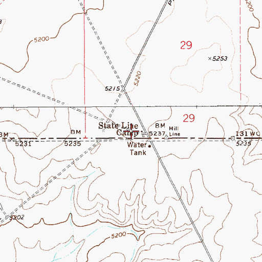 Topographic Map of State Line Camp, ID