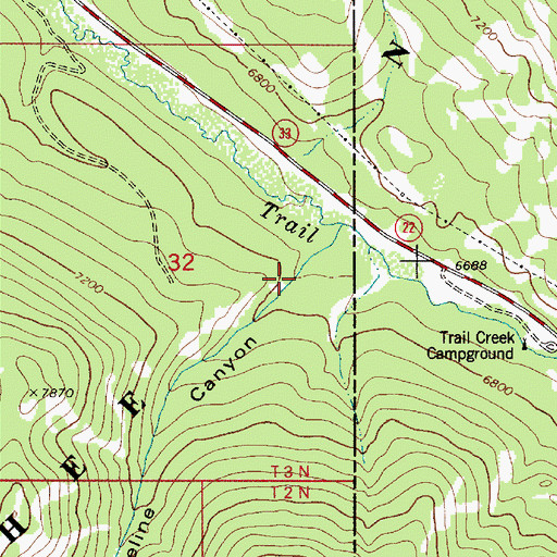 Topographic Map of Stateline Canyon, ID