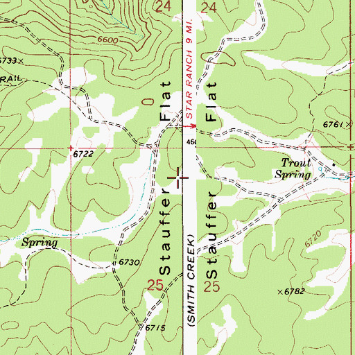Topographic Map of Stauffer Flat, ID
