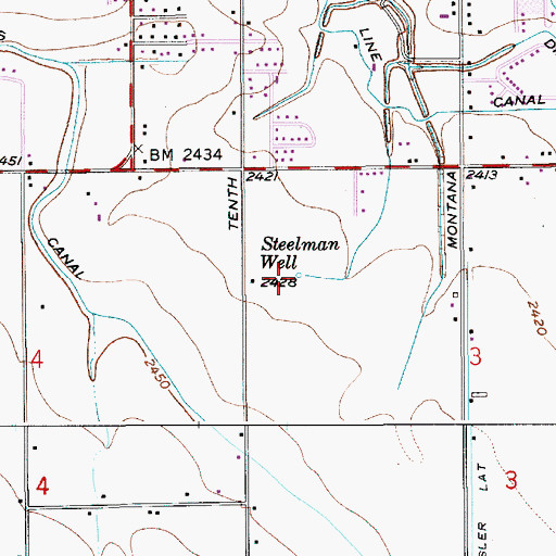 Topographic Map of Steelman Well, ID