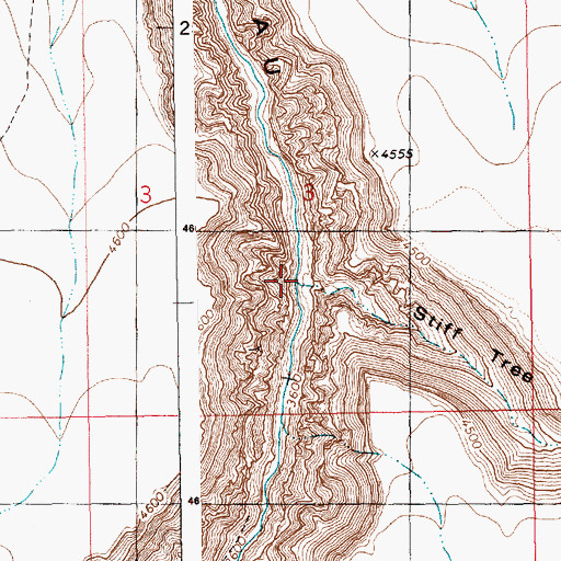 Topographic Map of Stiff Tree Draw, ID